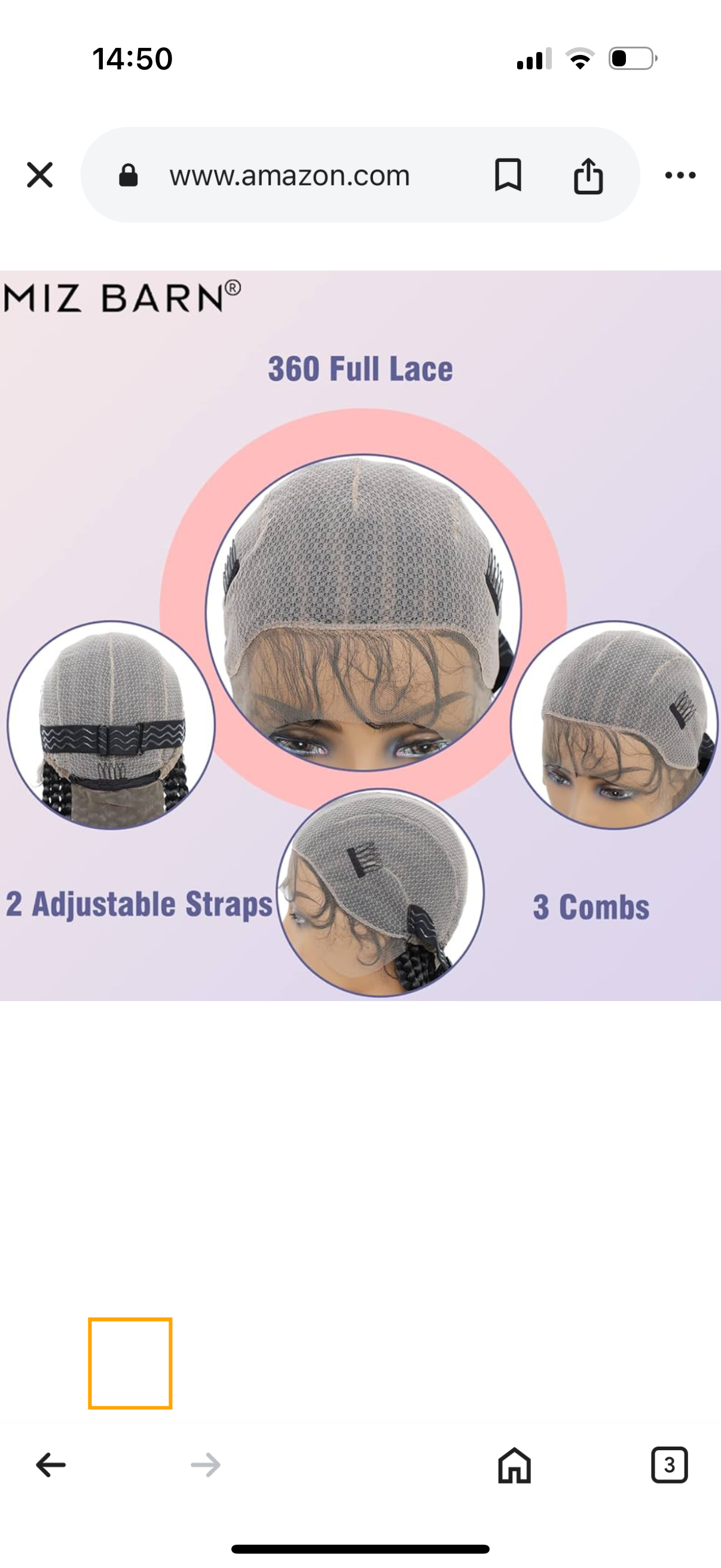 360 synthetic lace braid wig