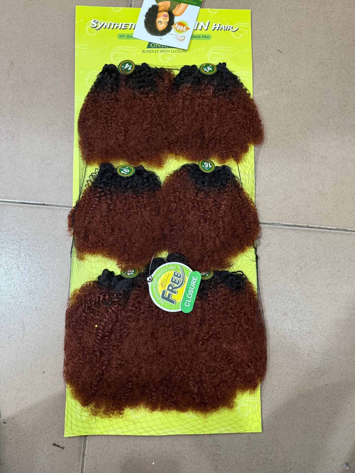 Semi Natrual Afro puff 2ton