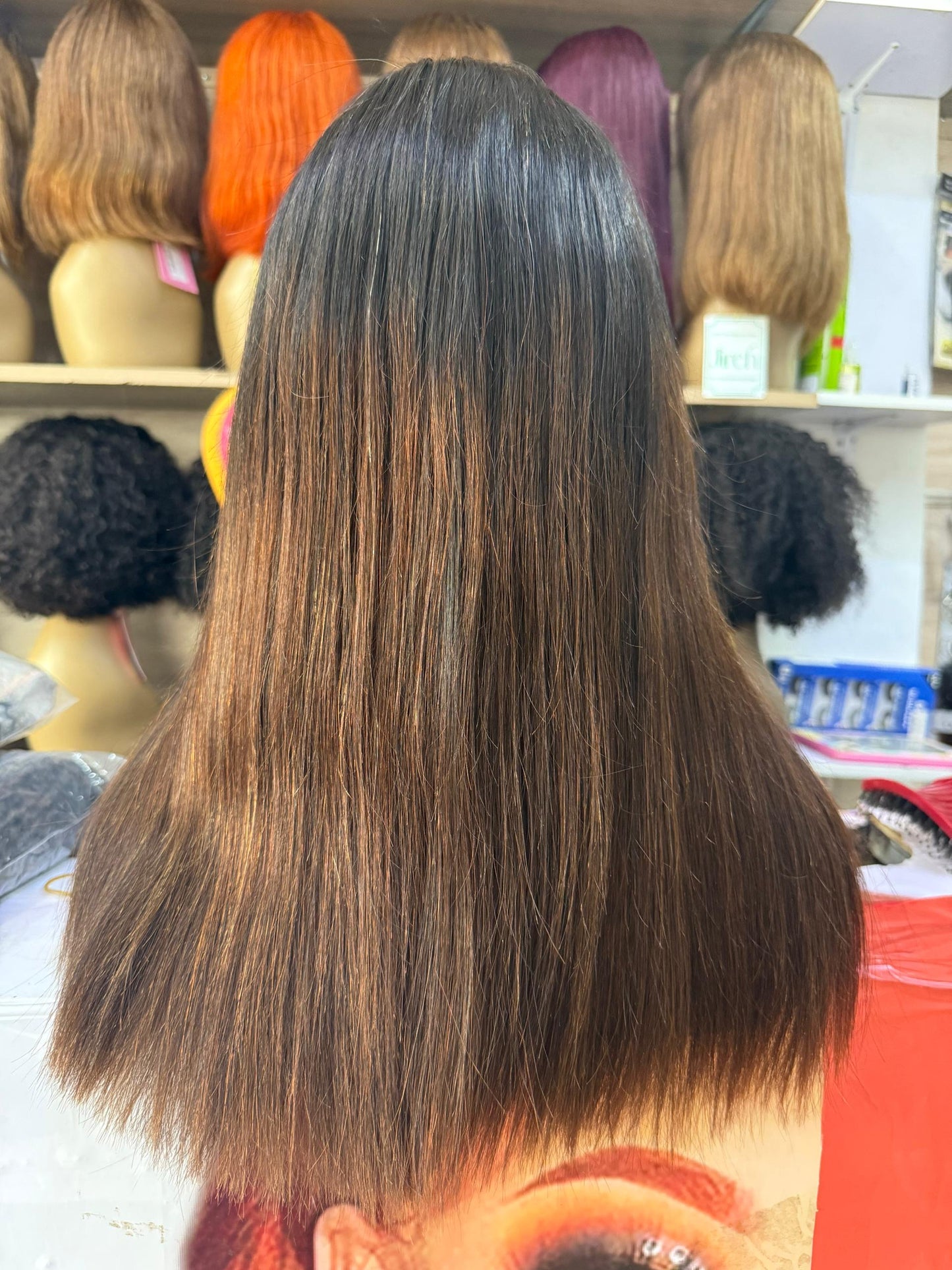 10A Indian hair 6*2 closure sdd wig 2ton4#