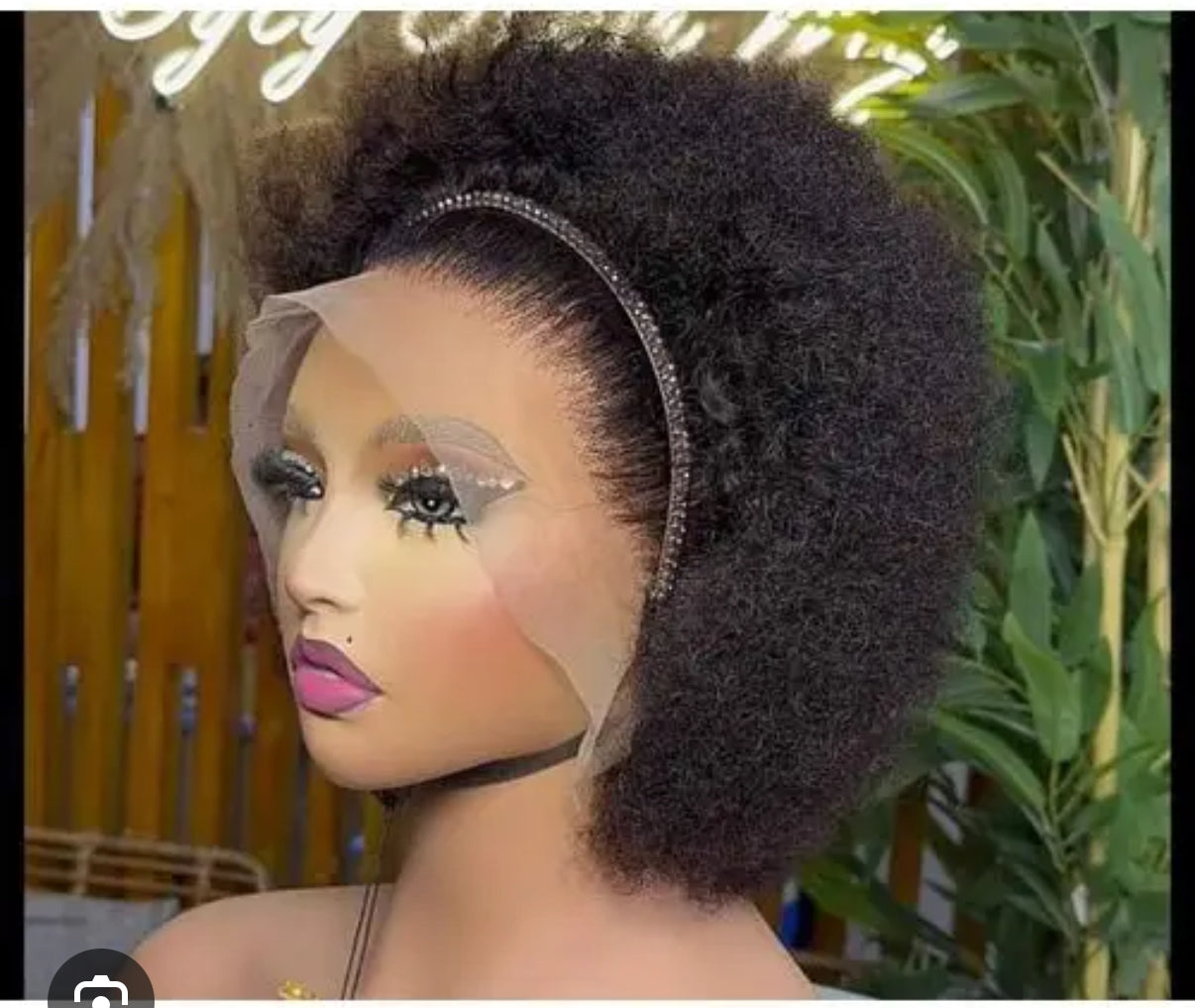 10a perruque afro frontal Indian hair tail 12