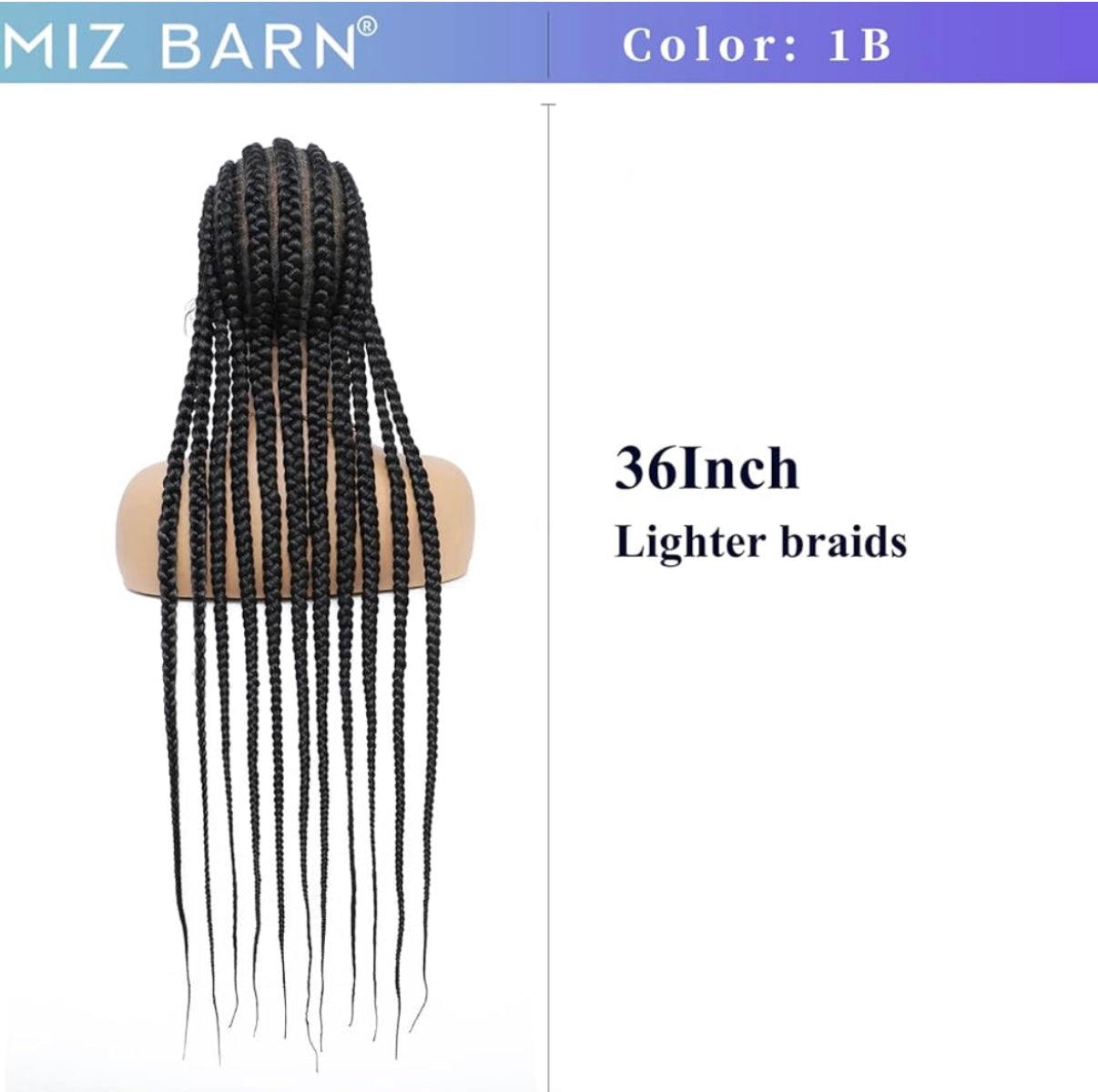 360 synthetic lace braid wig