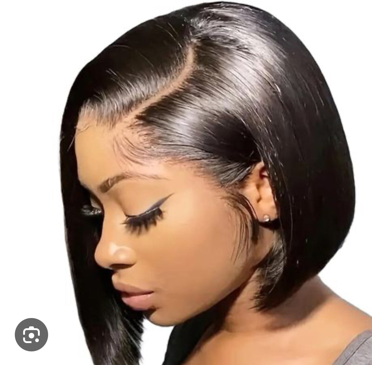 10A lace frontal bob wig Peruvian hair