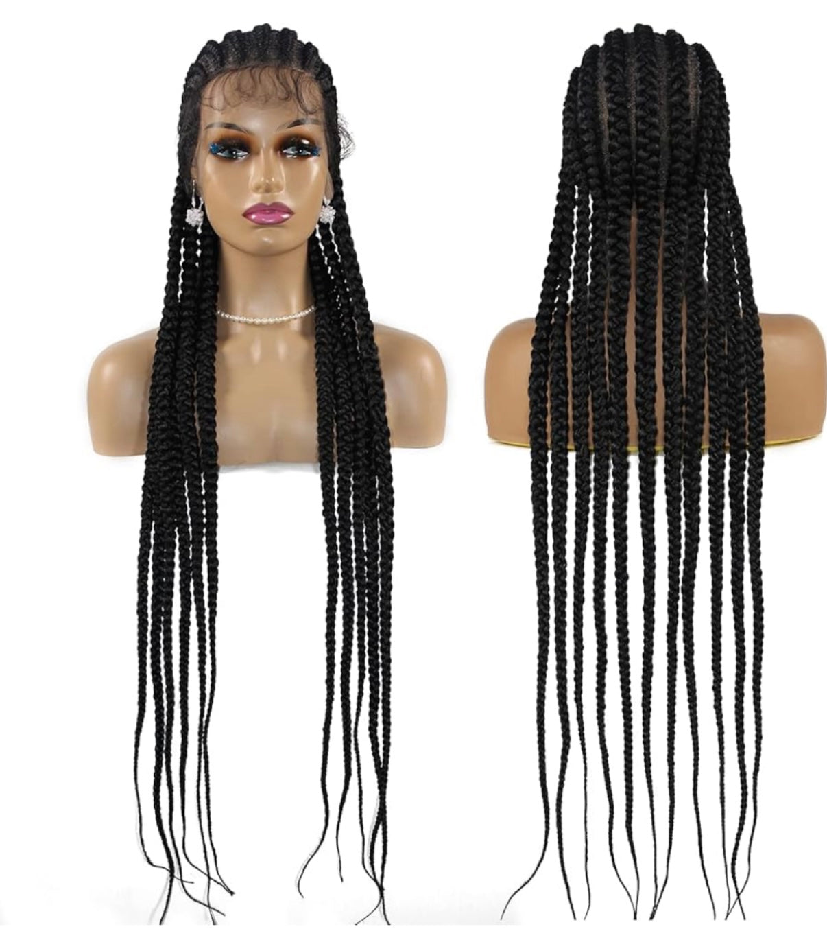 360 synthetic lace braid wig