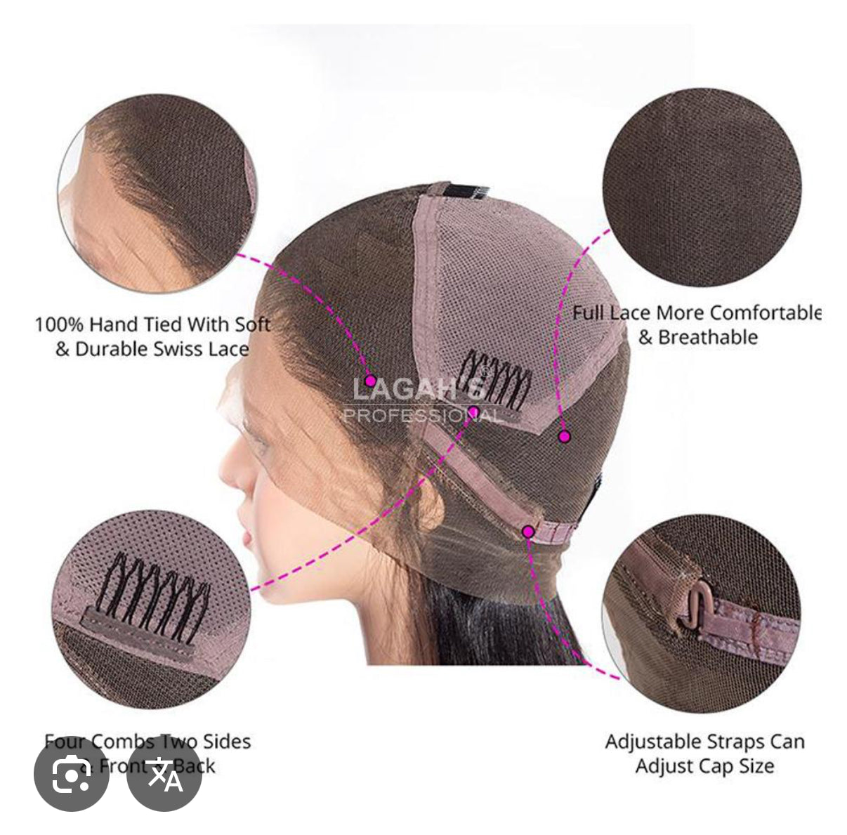 12a Indian Virgin hair full lace wig