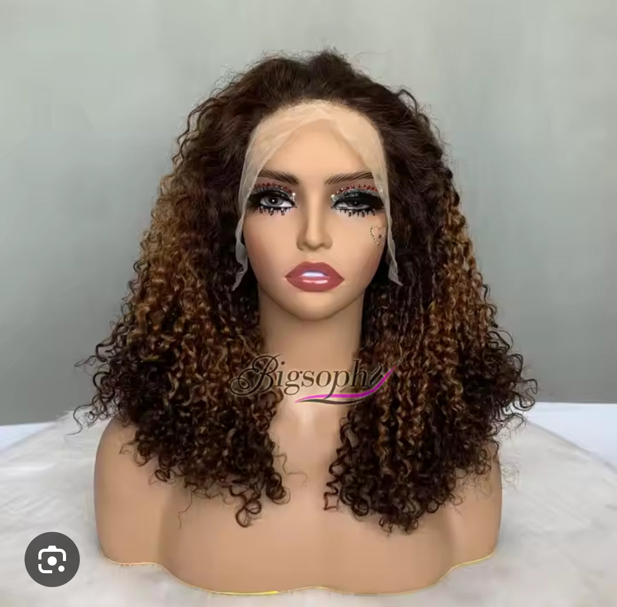 12A Indian hair lace frontal wig 13*4 Pixcy curl