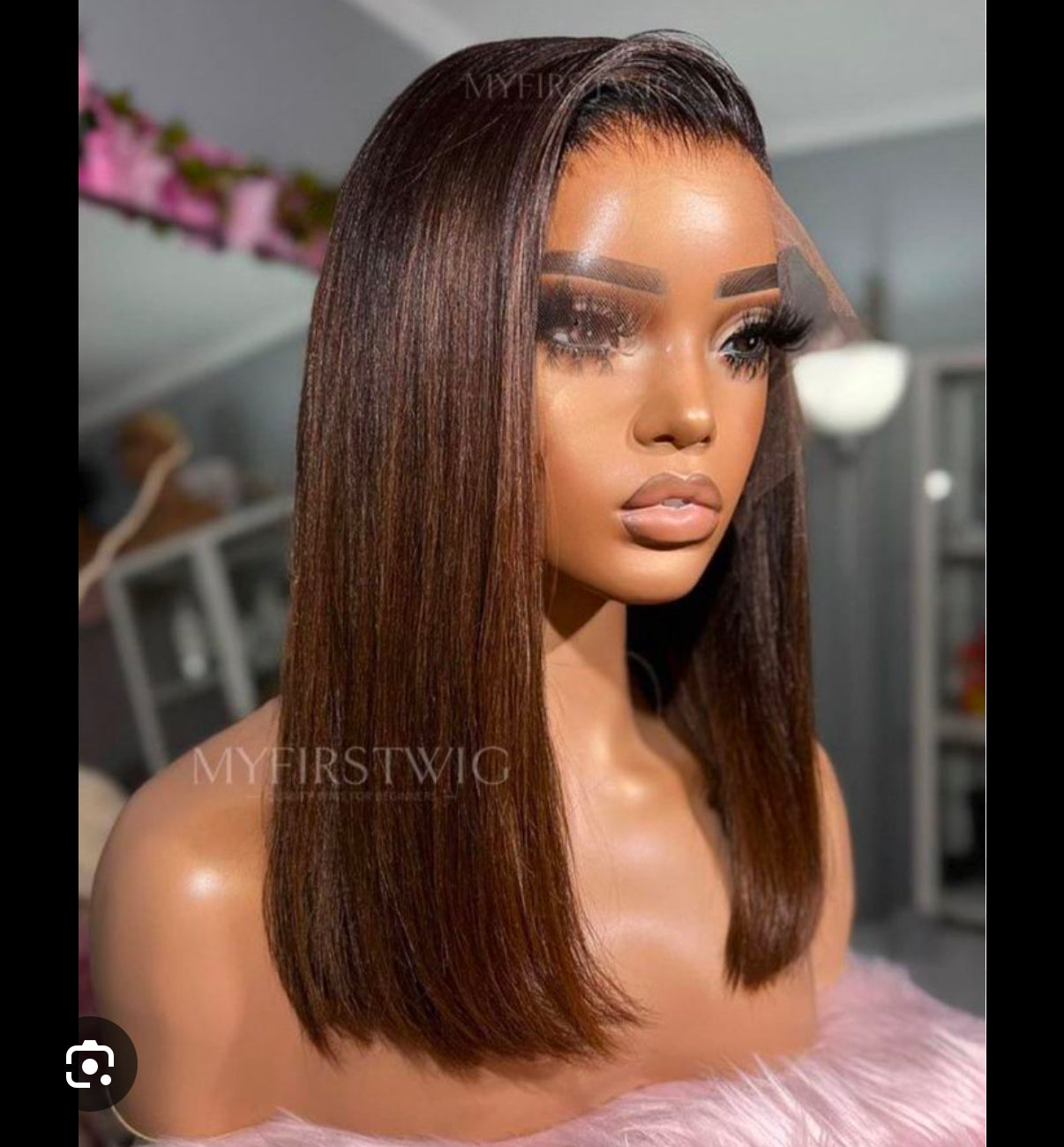 10A lace frontal bob wig bob Indian hair