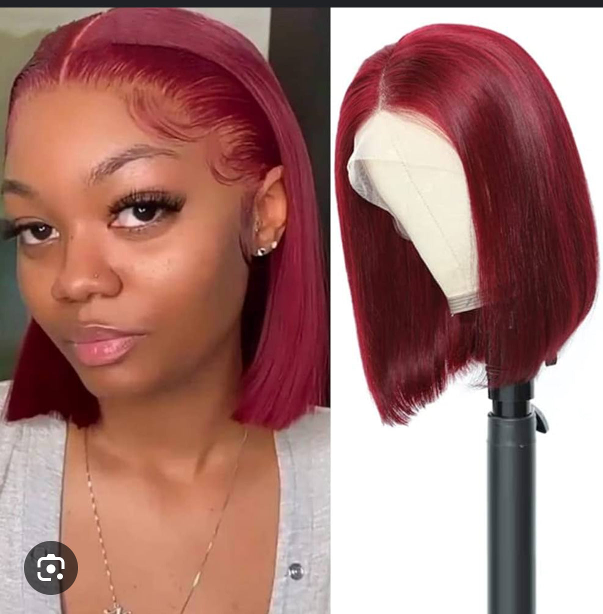 10A lace frontal bob wig bob Indian hair