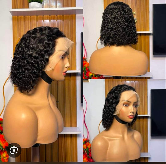 10A Peruvian hair lace frontal wig bob Jerry