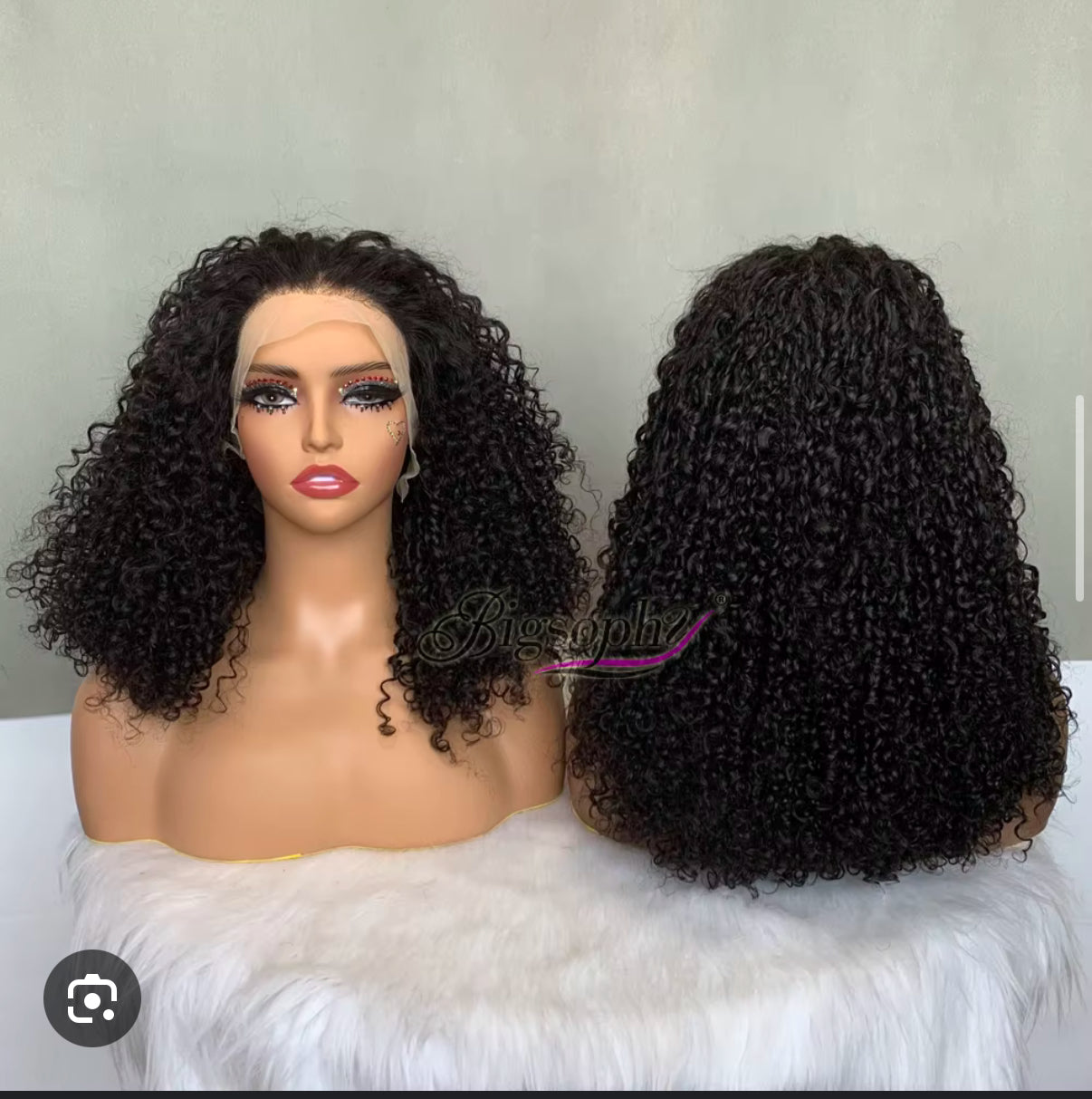 12A Indian hair lace frontal wig 13*4 Pixcy curl