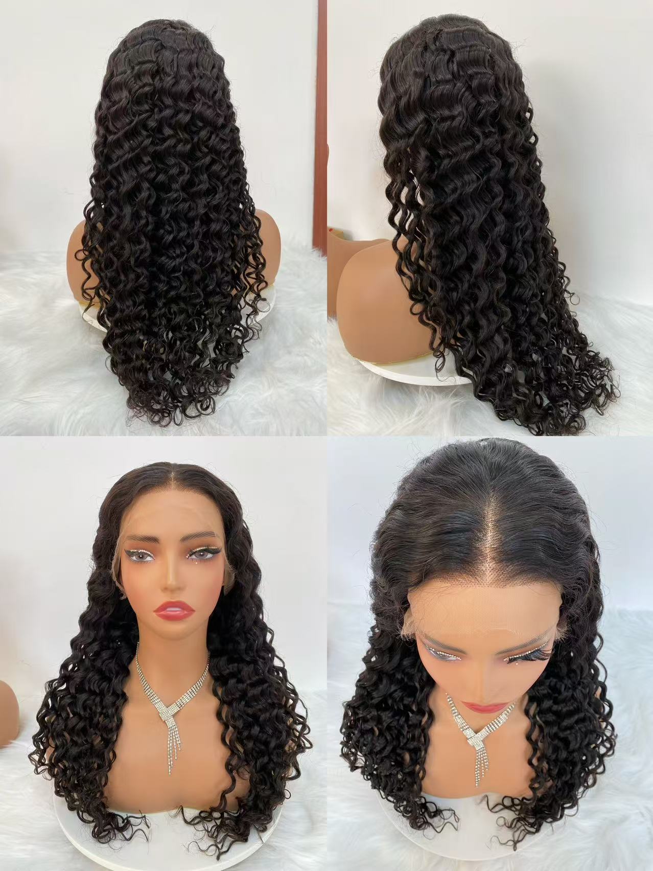13A HD Swiss lace frontal 13*4 wig deep wave