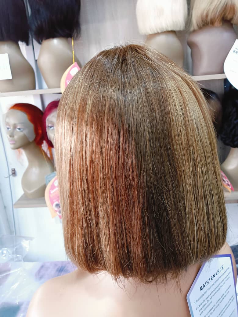 10A Indian Bob 13*4 wig tail 10