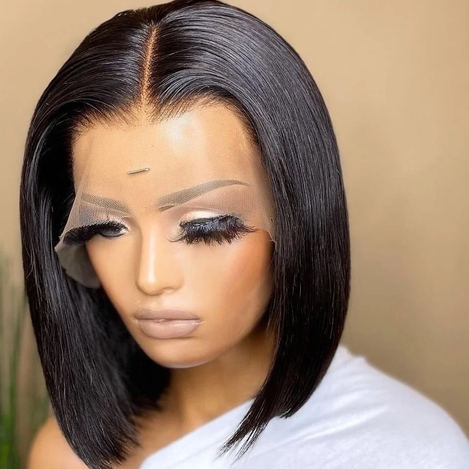 10A lace frontal bob wig bob Indian hair